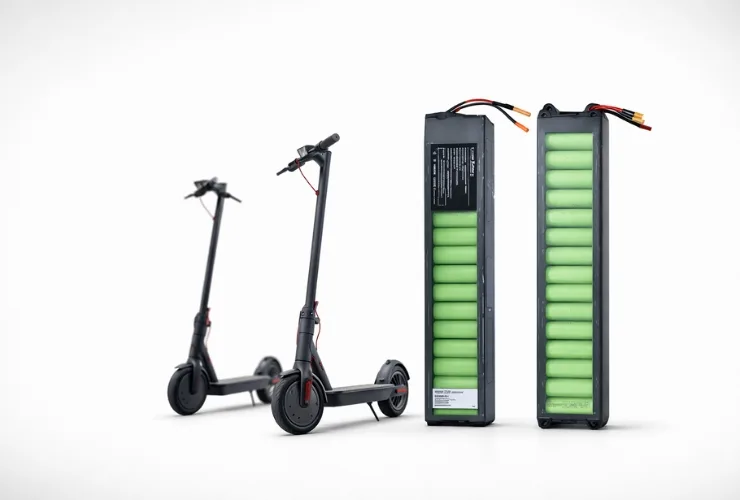 E-Scooter Akku wird in Werkstatt geprüft und gewartet